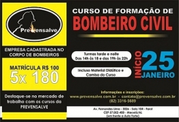 PREVENSALVE INICIA NOVA TURMA DO CURSO DE FORMAÇÃO DE BOMBEIRO CIVIL